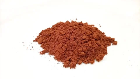 A Pile of Chocolate Powder Rotating on White Background, Cocoa Powder Rotating  Stock Footage 340550652