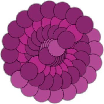 Pile of circular circles Stock Illustration