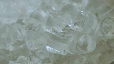 A Pile of Clear Ice Cubes Perfect for Preparing Refreshing Drinks and Delightful Stock Footage 308397953