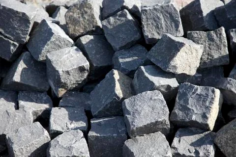 Pile of cobblestones Stock Photos