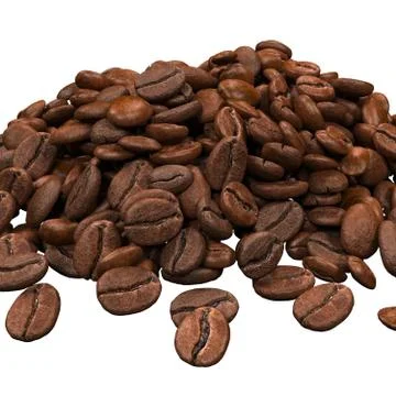 Pile Of Coffee Beans - 3D rendering Stock Illustration