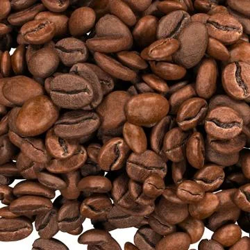 Pile Of Coffee Beans - 3D rendering Stock Illustration