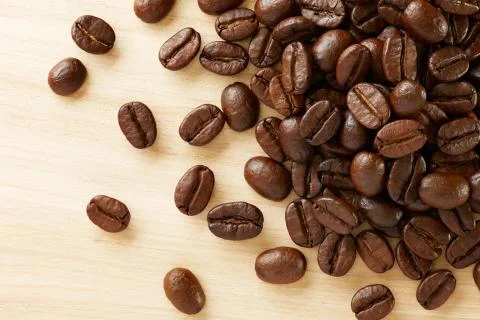 Pile of coffee beans Stock Photos