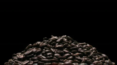Pile of Coffee Beans, rotating Stock Footage 527285