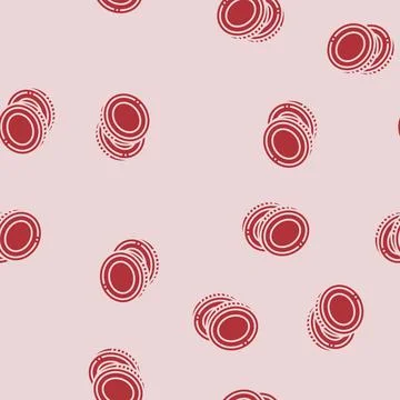 Pile coin glyph seamless pattern Illustrazione stock