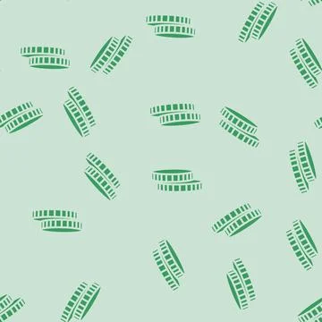 Pile coin glyph vector seamless pattern Stock Illustration
