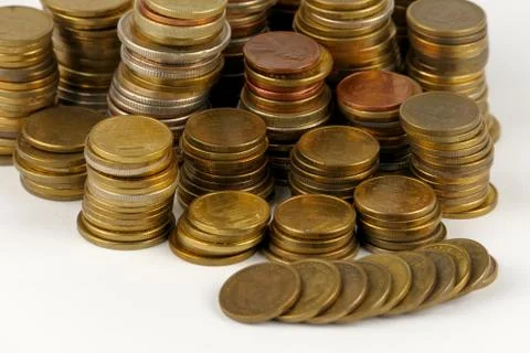 Pile of coins Stock Photos