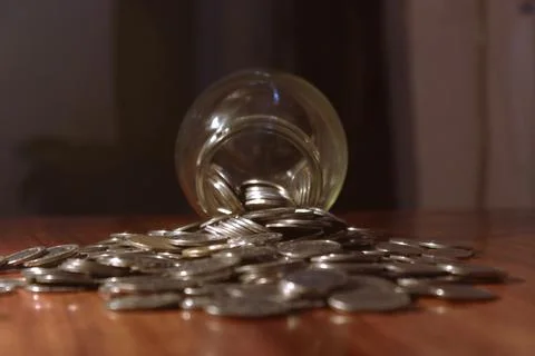 Pile of coins Stock Photos