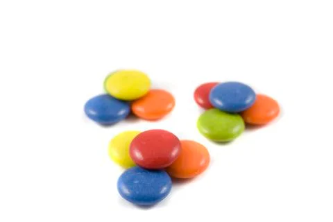 Pile of colored chocolates Stock Photos
