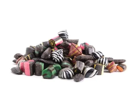Pile of colored hard candy Stock Photos