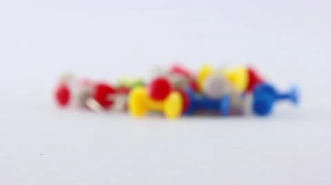 Pile of Colored Push-Pins Stock Footage 59826306