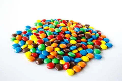 A pile of colored smarties Stock Photos