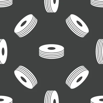 Pile of compact discs pattern Stock Illustration