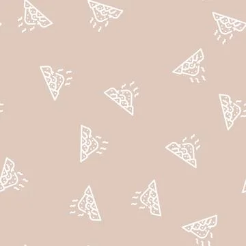 Pile compost line vector seamless pattern Stock Illustration