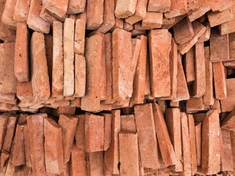 Pile of construction bricks Stock Photos