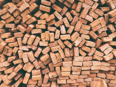 Pile of construction bricks Stock Photos