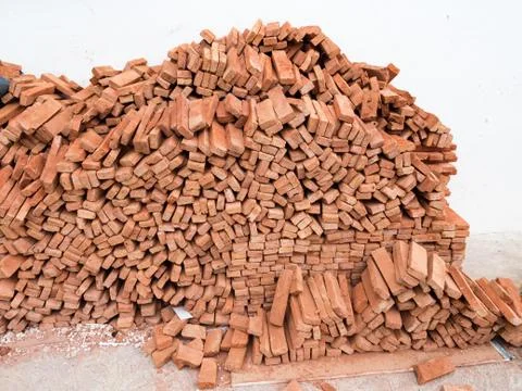 Pile of construction bricks 写真素材