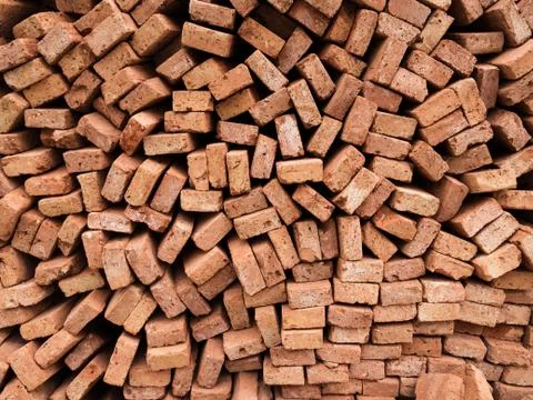 Pile of construction bricks Stock Photos