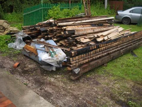 Pile of construction garbage 写真素材