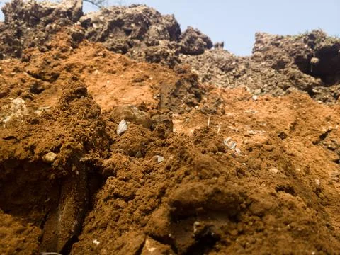A Pile of Construction Sand Stockfoto's
