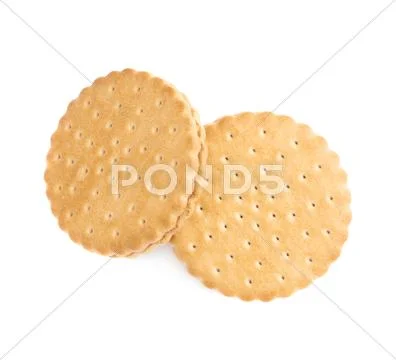 Pile of cookies isolated over the white background Stock Photos