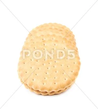 Pile of cookies isolated over the white background Stock Photos