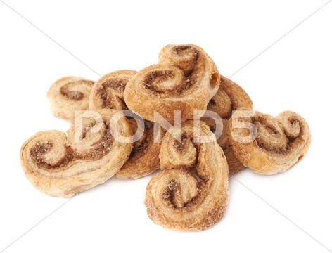 Pile of cookies isolated over the white background Stock Photos