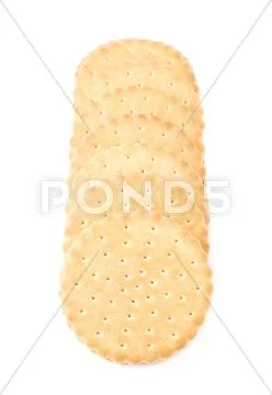 Pile of cookies isolated over the white background Stock Photos