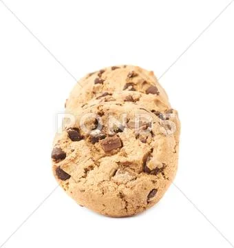 Pile of cookies isolated over the white background Stock Photos