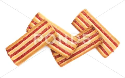 Pile of cookies isolated over the white background Stock Photos