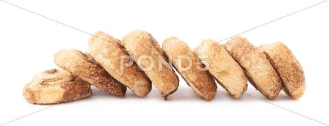 Pile of cookies isolated over the white background Stock Photos