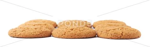 Pile of cookies isolated over the white background Stock Photos