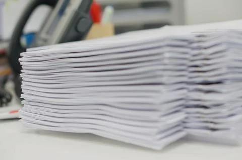 Pile of copy document Foto stock