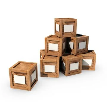 Pile of crates Stock Illustration
