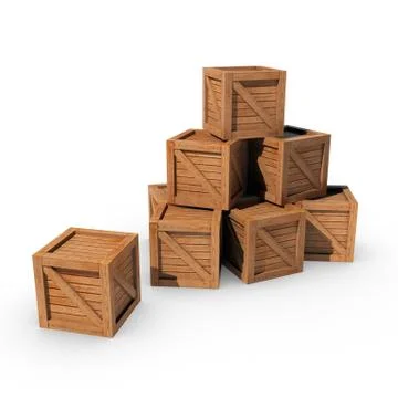 Pile of crates Stock Illustration