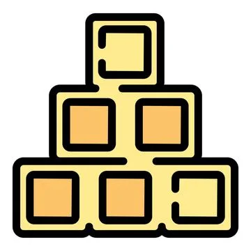 Pile cubes icon vector flat Illustrazione stock