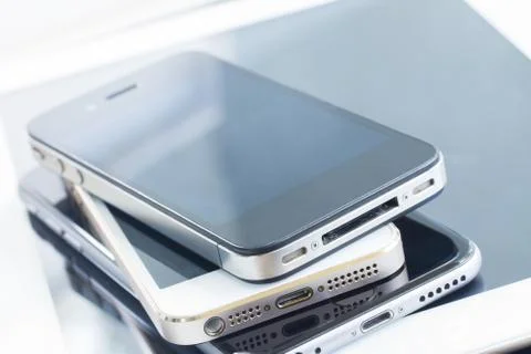 Pile of devices Stock Photos