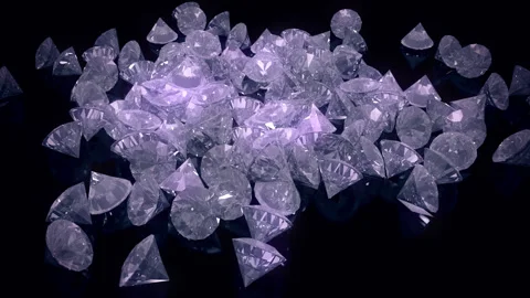 Pile Of Diamonds Video stock 243386358