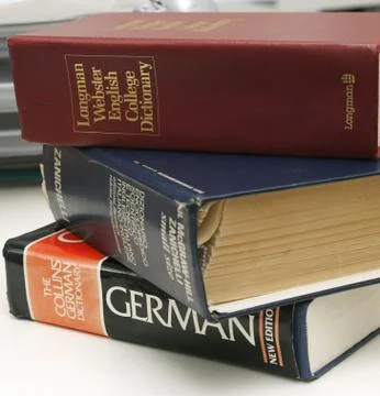 Pile of dictionaries Foto stock