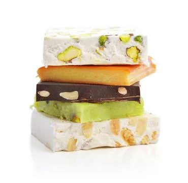 Pile of different turron Stock Photos