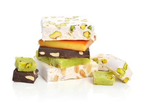 Pile of different turron Stock Photos