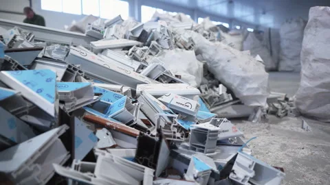 Pile of discarded plastic components suggesting industrial waste 스톡 동영상 306669390