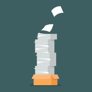 Pile of document papers Stock Illustration