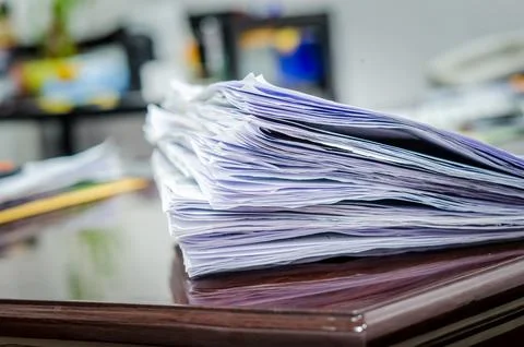 Pile of documents Stock Photos