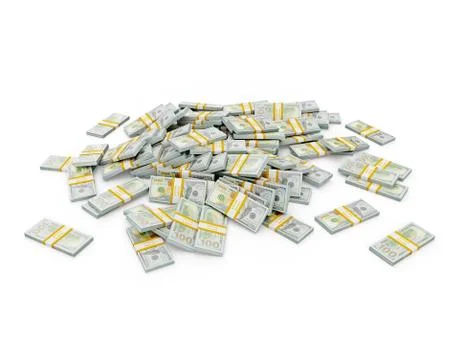 Pile of dollar bundles 스톡 일러스트