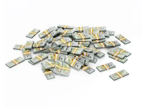 Pile of dollar bundles 스톡 일러스트