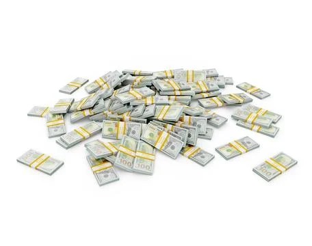 Pile of dollar bundles Stock Illustration