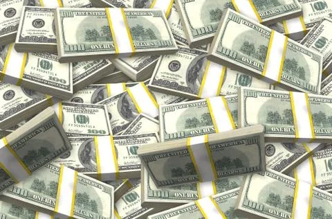 Pile of Dollars Stock Illustration