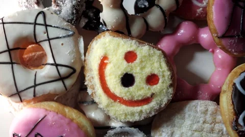 A pile of donut up view 動画素材 243626003