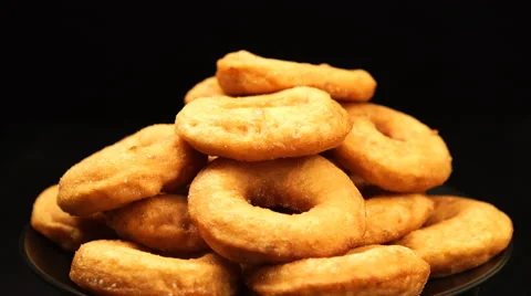 Pile of the doughnuts, rotation Stock Footage 50593091